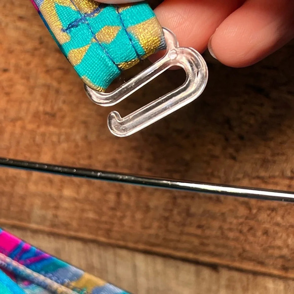 JANTZEN Vintage Metallic Bikini Women’s size 14 HiCut Aztec V-Front - Picture 6 of 13